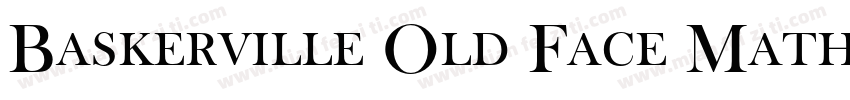 Baskerville Old Face Math字体转换
